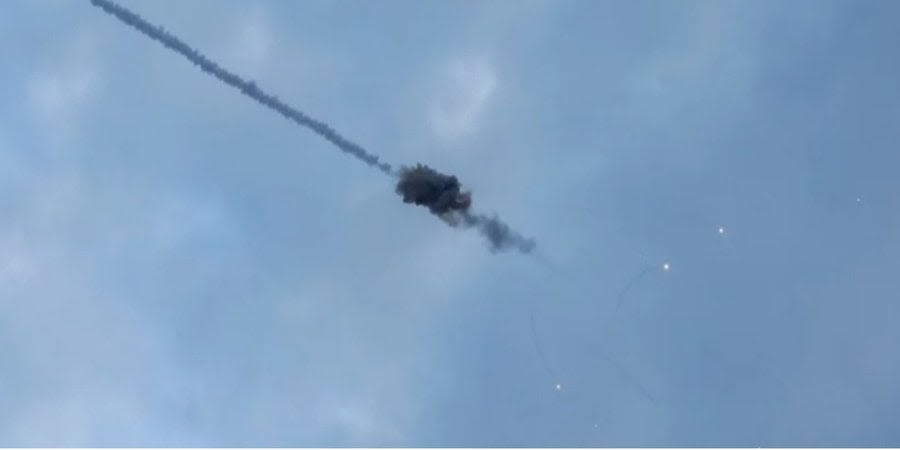 Ukrainian air defense intercepts X-59 missile over Mykolaiv Oblast, transport infrastructure damaged