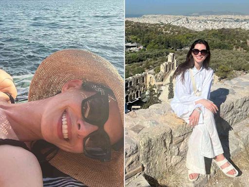 Anne Hathaway Thrives in Beautiful Summer Vacation Photos with Scenic Videos and a Taylor Swift Concert