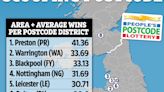 Map reveals UK's luckiest city for Postcode Lottery - where does YOUR area rank?