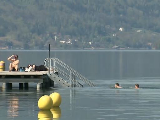 Hitze in Europa im April: Sommersaison im Strandbad am Wörthersee ist eröffnet