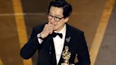 Ke Huy Quan Cries Tears of Happiness Throughout Acceptance Speech in Historic First Oscar Win