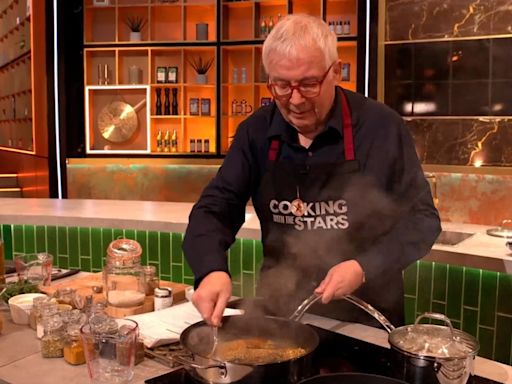 Christopher Biggins smokes out the Cooking with the Stars studio