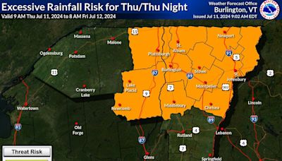 Heavy rainfall hammers Vermont, leading to road closures and flooding