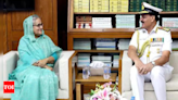 Navy chief admiral Dinesh K Tripathi calls on Bangladesh PM Sheikh Hasina | India News - Times of India