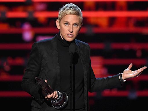 Ellen DeGeneres Jokes About Getting 'Kicked Out of Show Business' After Toxic Workplace Claims: I 'Had a Hard Time'