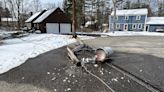 Ice storm destroys utility poles, transformers in Cape Elizabeth neighborhood