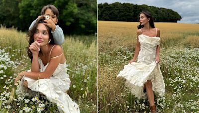 Amy Jackson And Son Andreas Making The "Meanest Daisy Chains" Is A Weekend Well Spent