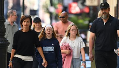 Lily Allen enjoys a family day out in New York City