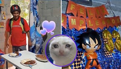 Niño organiza fiesta de cumpleaños de Dragon Ball para su papá y el tierno video se vuelve viral