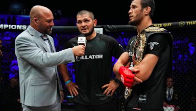 Khabib gives passionate speech after coaching cousin to Bellator world title win