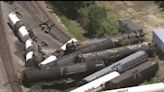 Freight train derails in suburban Chicago