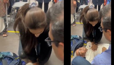 WATCH Viral Video: Heroic Female Doctor's Life-Saving CPR Receives Praise At Delhi Airport