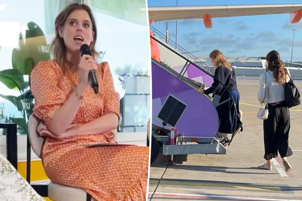 Princess Beatrice jets to Cannes Lions fest on economy flight, carries her own luggage