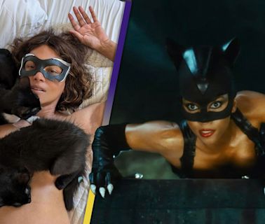 Halle Berry Poses Topless With Cats For 'Catwoman 20th Anniversary