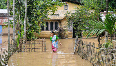 Assam flood situation improves, nearly 1.5 lakh people in seven districts still reeling under deluge