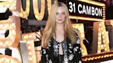 Elle Fanning Brings the Party-Girl Energy in a Sleek Sequined Suit and No Bra