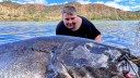 British Boy Catches Monster Wels Catfish Nearly Twice His Size