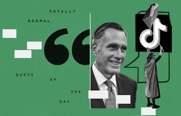 Mitt Romney Has a Wild Theory About the TikTok Ban