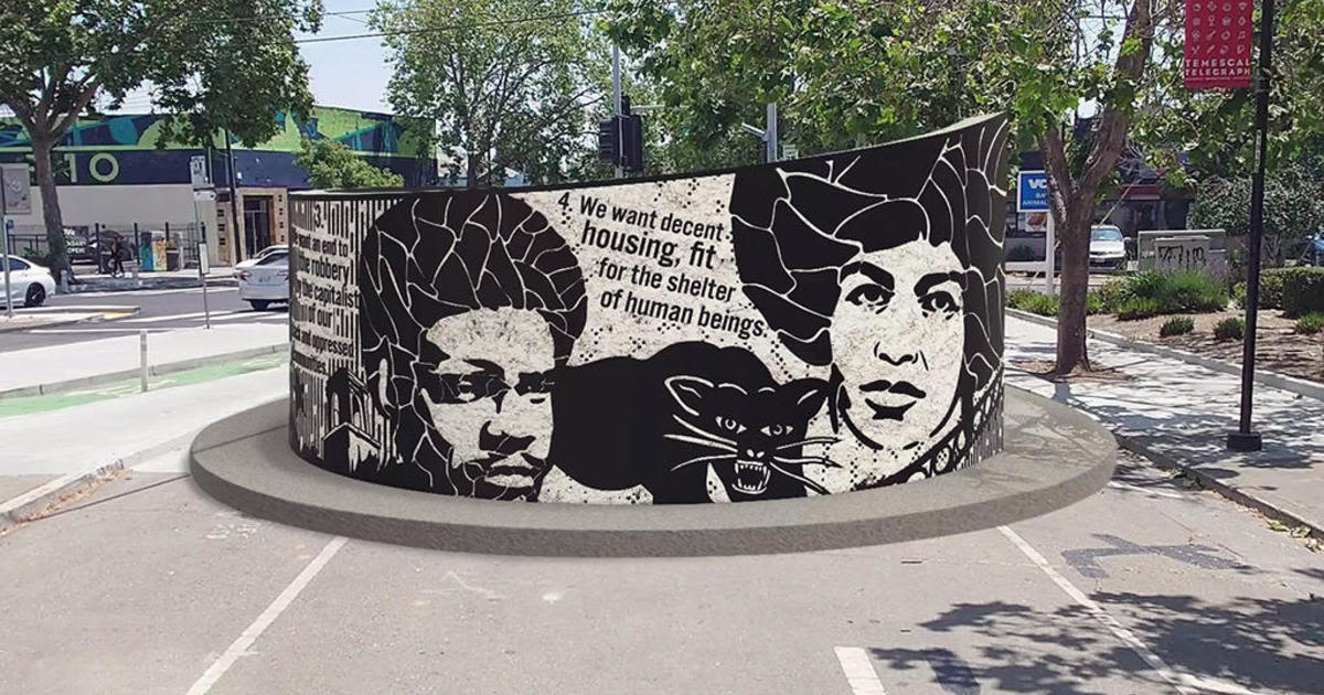 Oakland artist creates city's first Black Panther Party monument