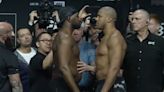 UFC 285 video: Jon Jones, Ciryl Gane square up last time at ceremonial weigh-ins