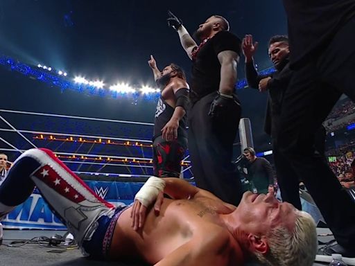 The Bloodline Takes Out Kevin Owens, Slams Cody Rhodes Through Broadcast Table On WWE SmackDown