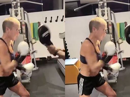 Xuxa Meneghel arrasa em aula de boxe: 'Para começar com tudo'