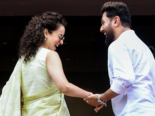 Video: Reunion Of Co-Stars-Turned-MPs Kangana Ranaut, Chirag Paswan In Parliament