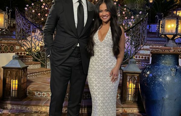 The Bachelorette’s Jenn Tran Stuns in Plunging Beaded Dress for Night 1 of Filming