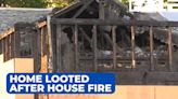 Gresham family who lost home and pets to fire return to find belongings looted