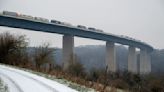 Ice and snow cause problems on French-German border