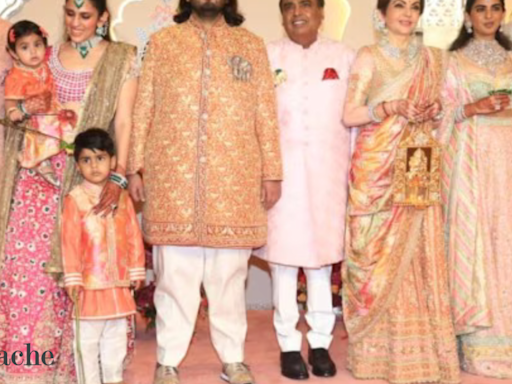 Anant Ambani Wedding: Groom dons pastel sherwani as mother Nita Ambani dazzles in custom ghagra. Watch - The Economic Times