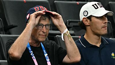 Bill Gates seen watching women's Olympic gymnastics