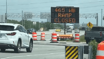 Westbound I-465 lane, ramp closures starting Friday night
