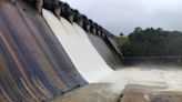 Crest gates of Linganmakki dam opened