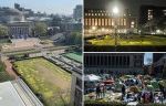 Dramatic before-and-after photos show Columbia University’s anti-Israel tent city finally gone after NYPD raid