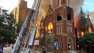 Fires Continue to Burn at the Historic Sanctuary of First Baptist Dallas, the Site of Worship from 1890 to 2013