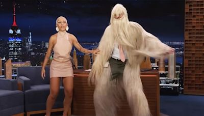 Doja Cat Has Jimmy Fallon Try on Her Dancers' Coachella Hair Suits on 'Tonight Show' — Watch!