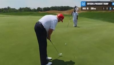 Donald Trump's putting form DIVIDES internet, stuns Bryson DeChambeau