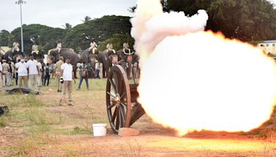 First round of cannon firing drill for jumbos goes smoothly