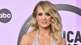 Carrie Underwood Shuts Down the AMA Red Carpet in Low-Cut Sparkling Dress