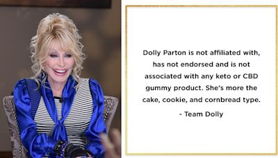 Wait, what? Dolly Parton makes it clear she's not endorsing CBD gummies, but she is a fan of cornbread