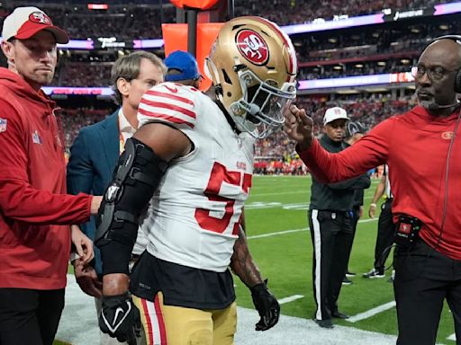 Dre Greenlaw still sheds tears over Achilles injury suffered in 49ers' Super Bowl defeat