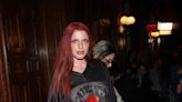 Julia Fox Debuted Fire-Engine Red Hair and Matching Eyebrows in a Sheer Jersey at Fashion Week