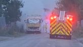 Firefighters tackle van blaze on North Staffordshire industrial estate