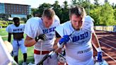 Thirst down during Worcester State football drill