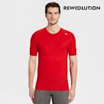【Rewoolution】男HERO 140g短袖T恤[火焰紅]羊毛衣 T恤 登山必備 吸濕排汗REBB1MC50355