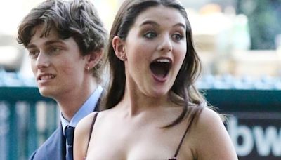 Suri Cruise attends the prom as she poses with her date