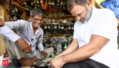 UP cobbler rejects Rs 2 lakh offer for 'chappals' stitched by Rahul Gandhi - The Economic Times