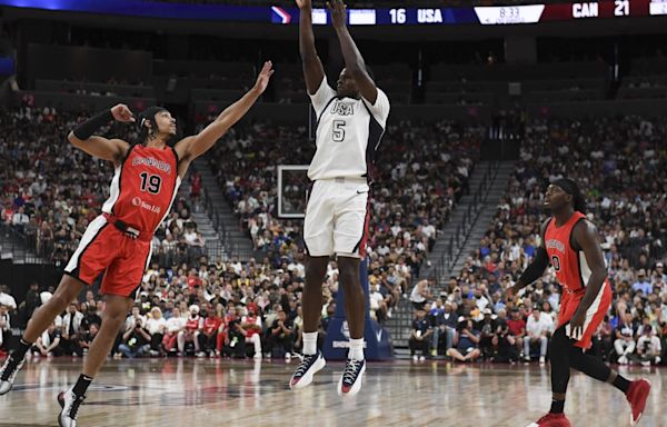 Indiana Pacers guard Andrew Nembhard helps Canada take down Puerto Rico to conclude pre-Olympic play