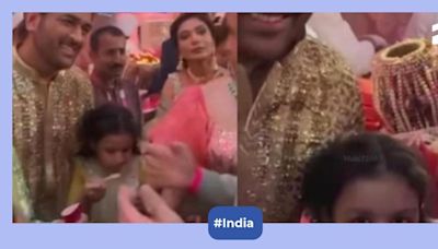 Watch: Ziva Dhoni, MS Dhoni's daughter, steals the show at Ambani wedding in adorable viral video